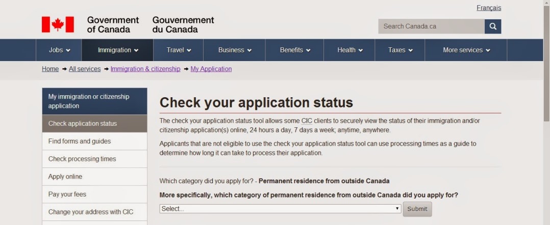 канада подать документы на визу онлайн